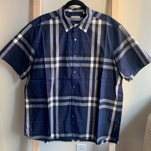 Burberry Shirt Short Sleeve Navy